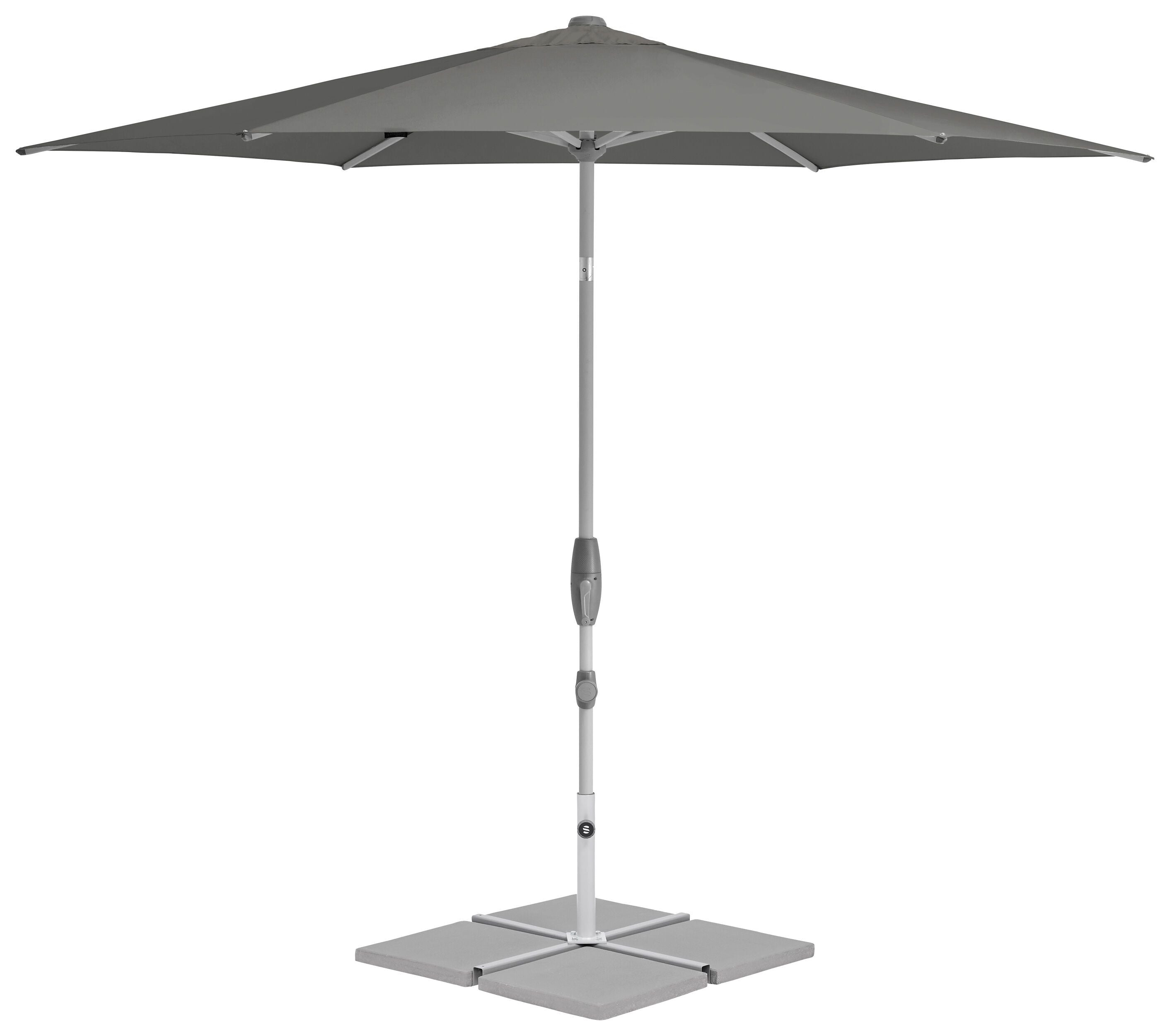 Suncomfort by Glatz SHELL TURN Sonnenschirm - Stone grey / H: 266.0 cm