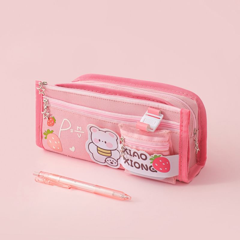Schooltijd - Beer stoffen etui