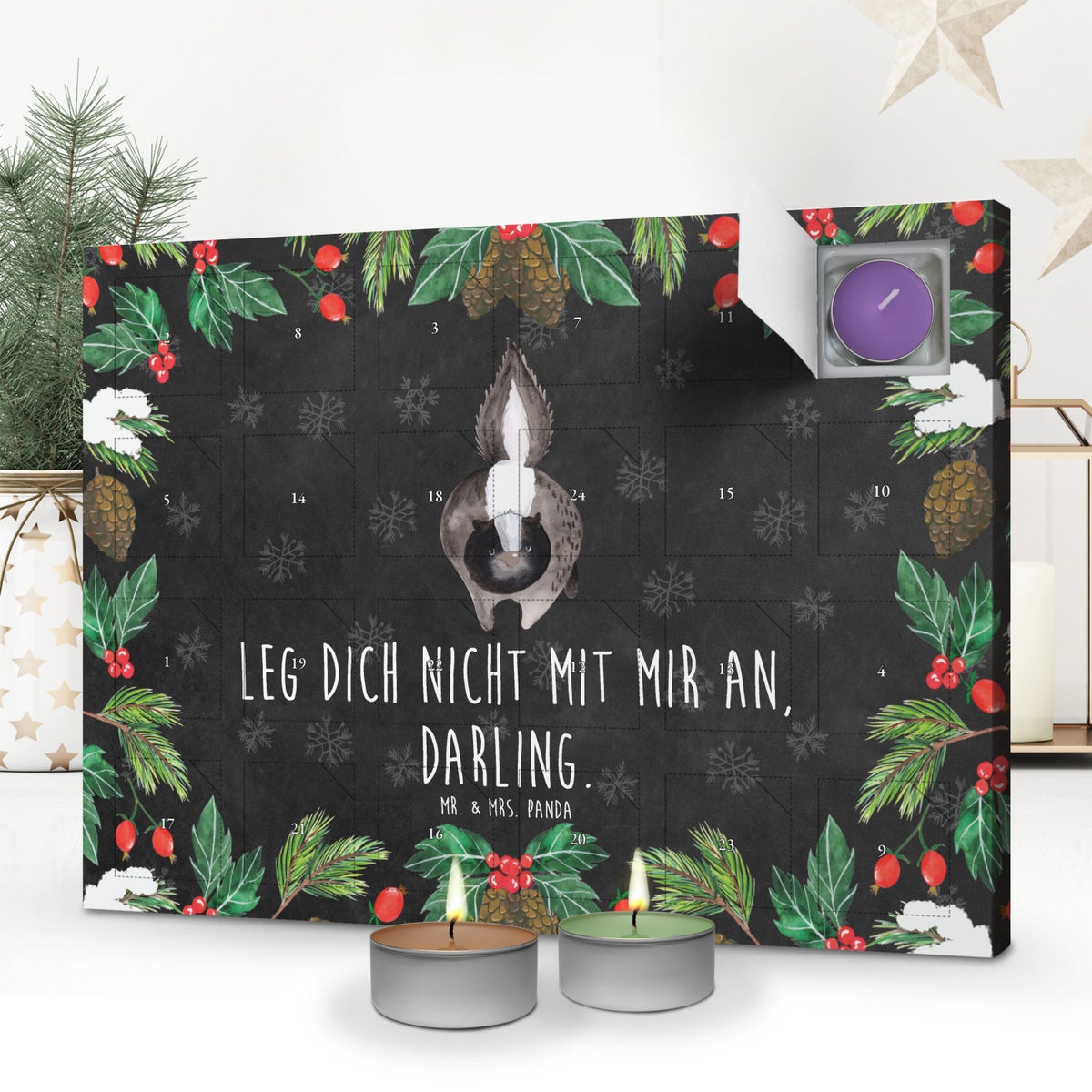 Mr. & Mrs. Panda Geurkaars Adventskalender Skunk Attack - Zwart