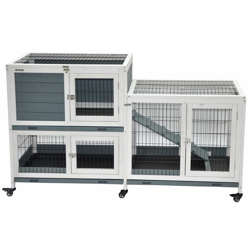 Nanook Indoor Kleintierstall Leo 146 x 89 cm grau
