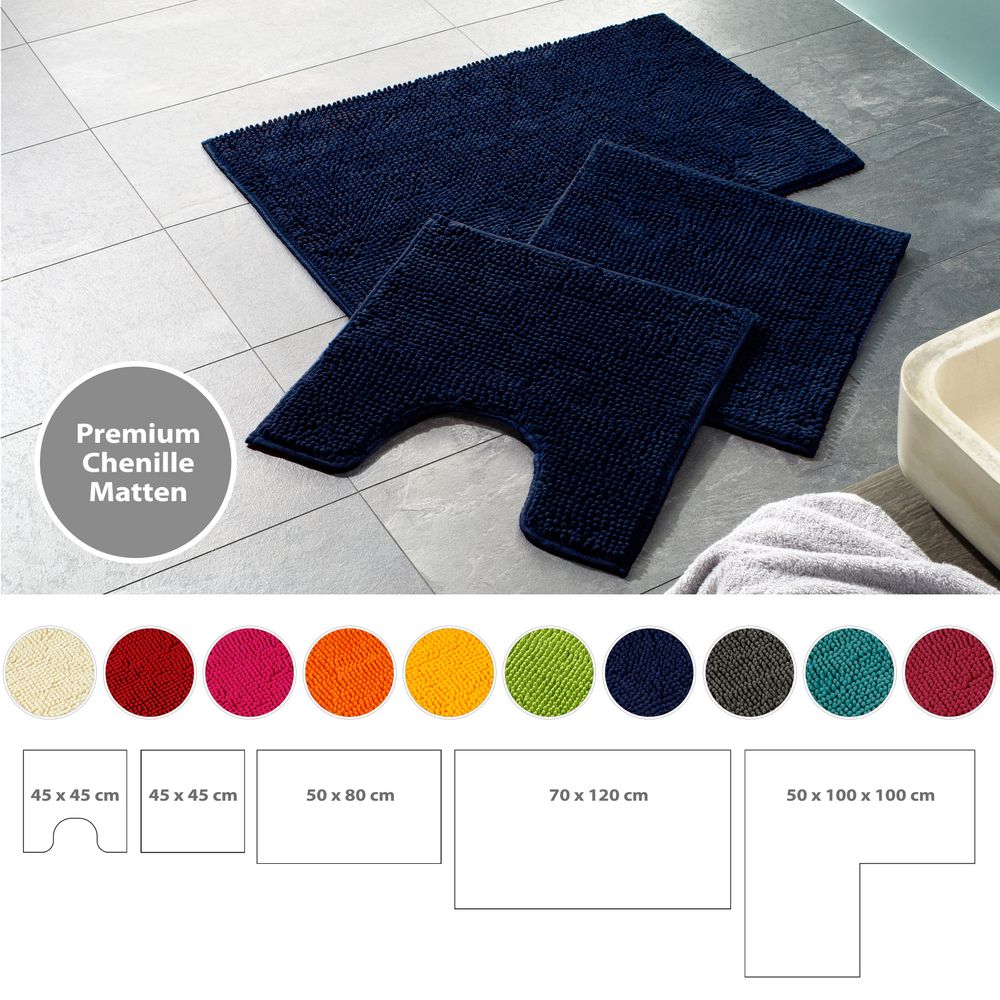 PANA® Badematten Noppen • Badvorleger • Duschvorleger • Badteppich • Mikrofaser Bad-Teppich • Duschvorleger • Ökotex Zertifiziert • versch. Farben & Größen