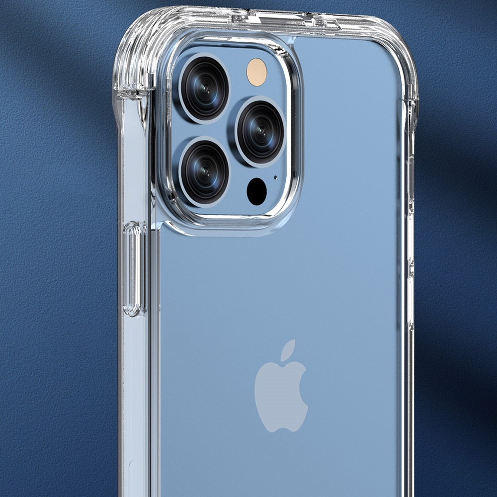 iPhone 14 Pro MagSafe Hybrid Hülle TPU Bumper Acryl Rückseite Air Cushion Fallschutz   Kickstand Halterung - Transparent