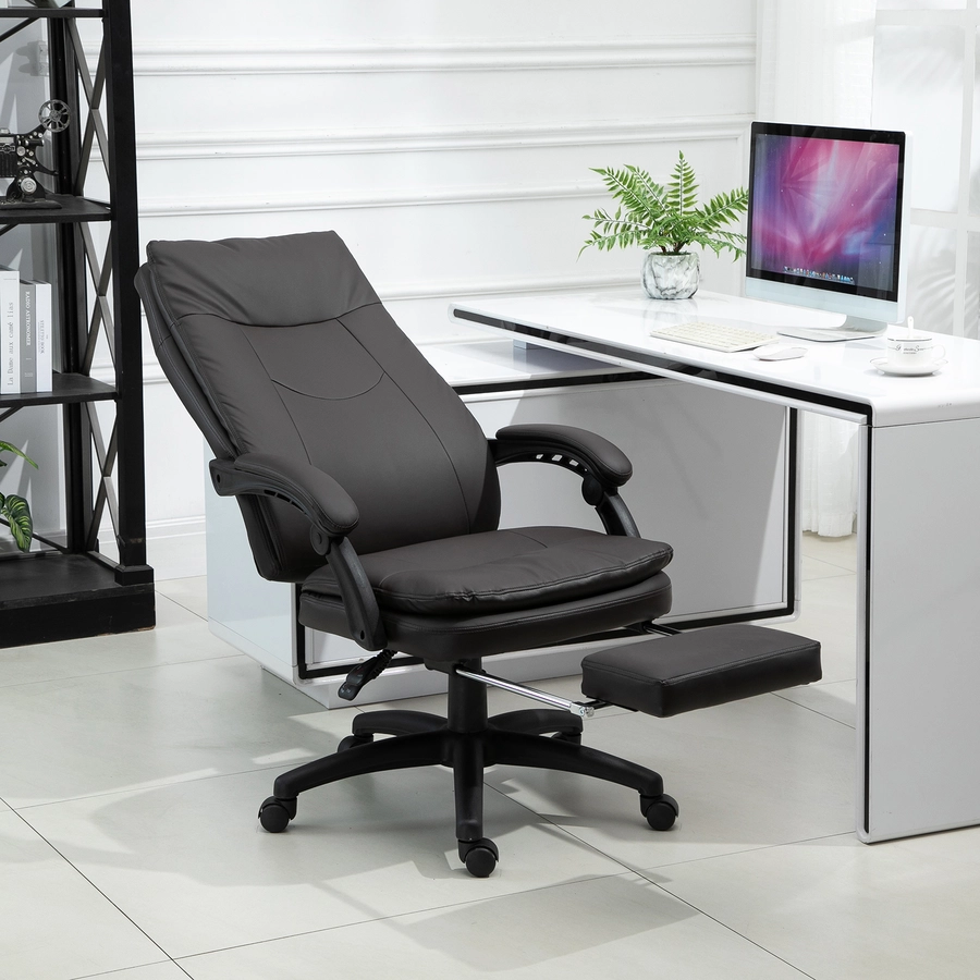 Vinsetto Bürostuhl mit Fußstütze braun
