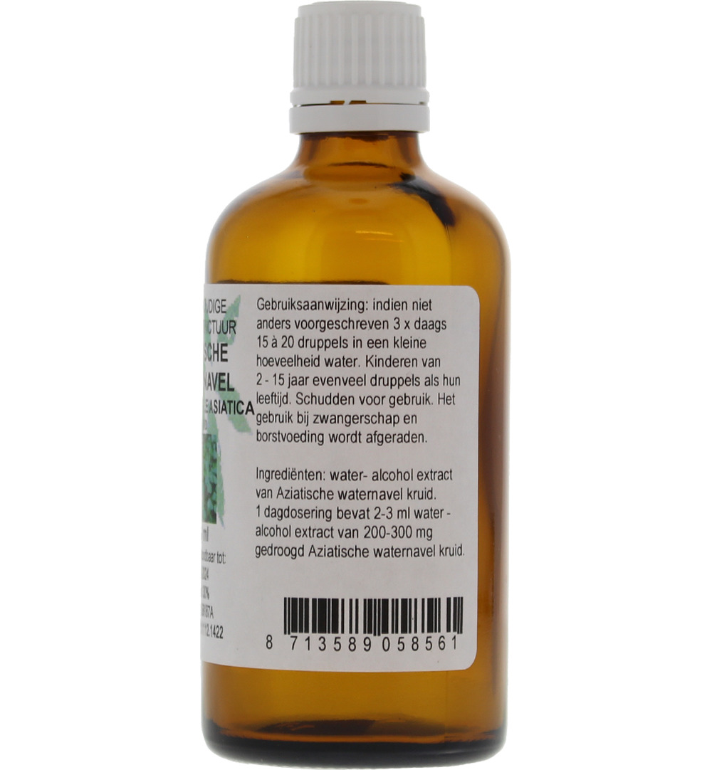 De Cruydhof Hydrocotyle asiatica/aziat waternavel tinctuur bio (100 ml)