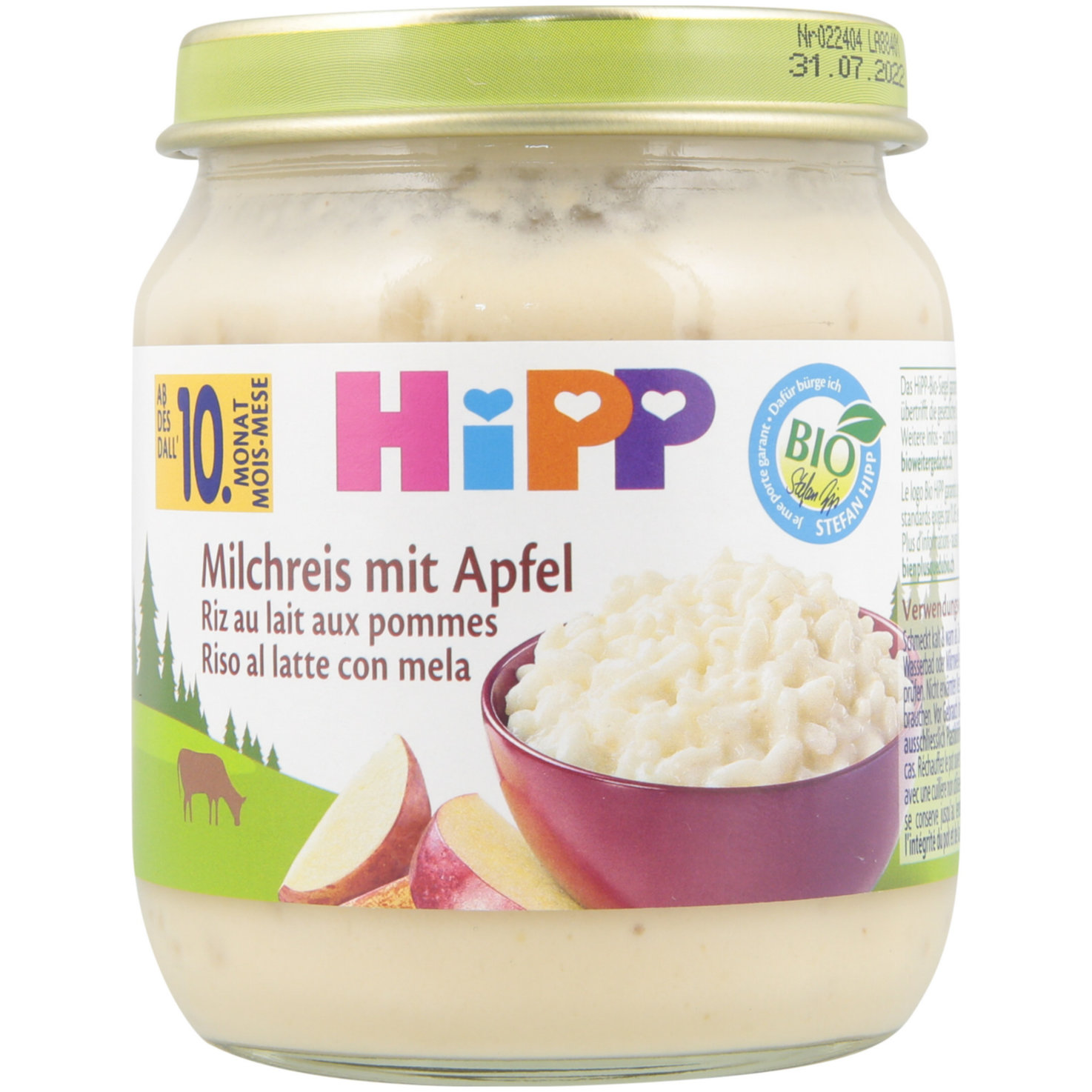 Hipp Milchreis mit Apfel 10+ Monate