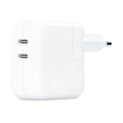 Apple 35W Dual USB-C Port Power Adapter - Chargeur secteur USB-C - blanc - 35W