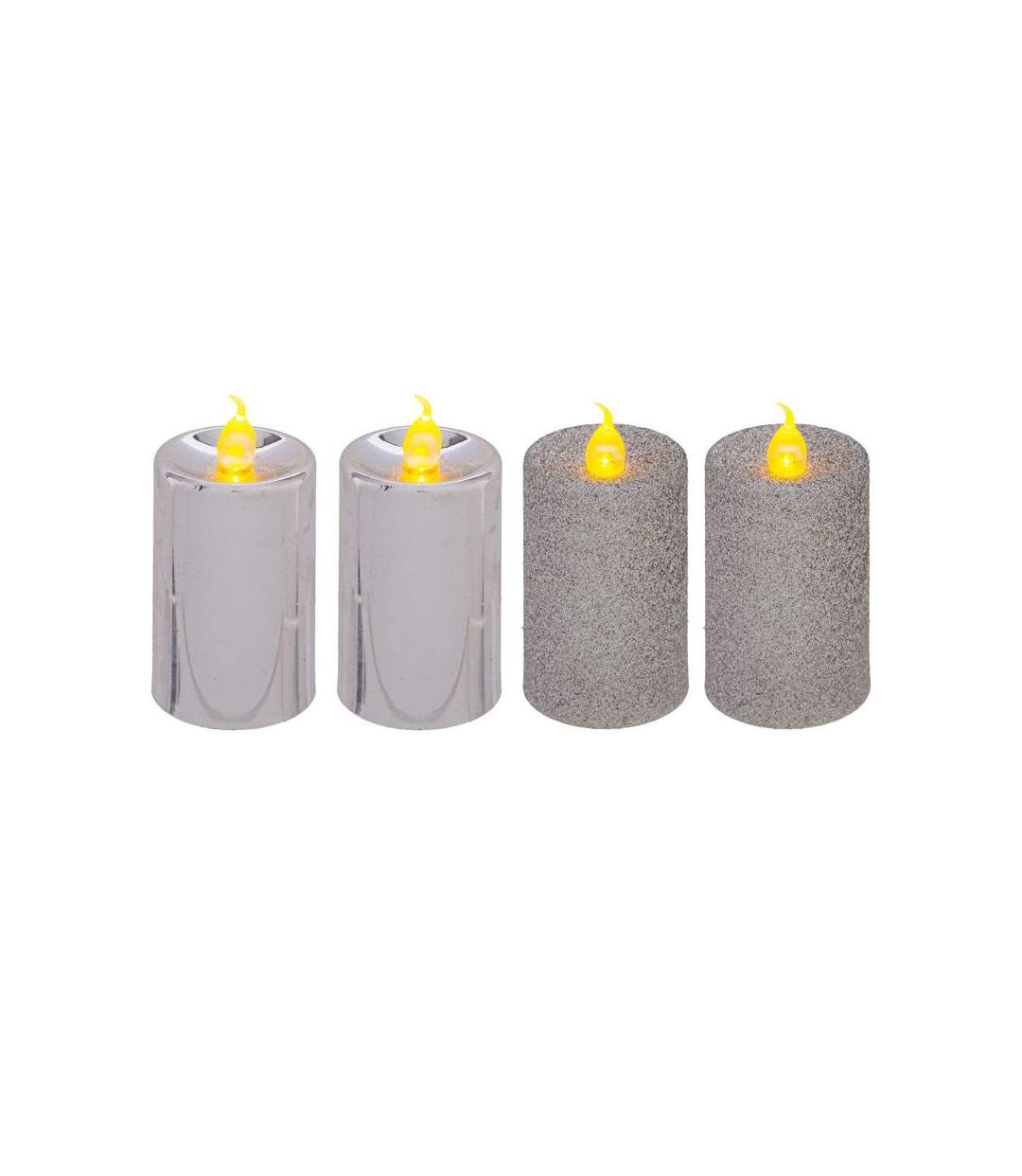 Lot de 4 Bougies Votives Colorama 7cm Argent