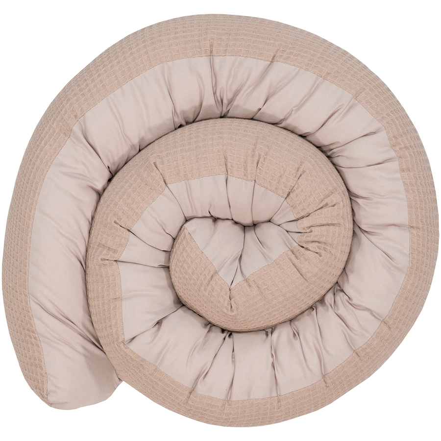 Ullenboom Baby-Bettschlange Waffelpiqué Sand 200 cm