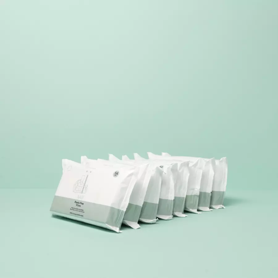Naïf Feuchttücher Box Plastikfrei 432 Tücher (8 x 54 Stk)