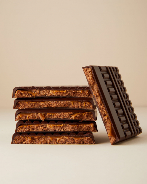 Tablette Fourrée Praliné Coco Chocolat Noir 75% | Le Chocolat Alain Ducasse 110g