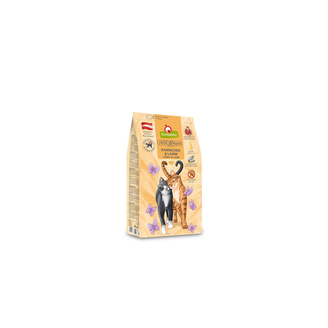 GranataPet Trockenfutter Katze, Adult. DeliCATessen, Kaninchen und Lamm 300 g