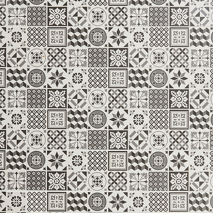 Carrelage mural noir et blanc 20x60cm Konkrete