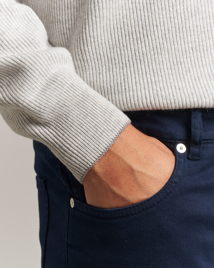 Brunello Cucinelli Cashmere Rib Crew Neck Sweater Pearl Grey
