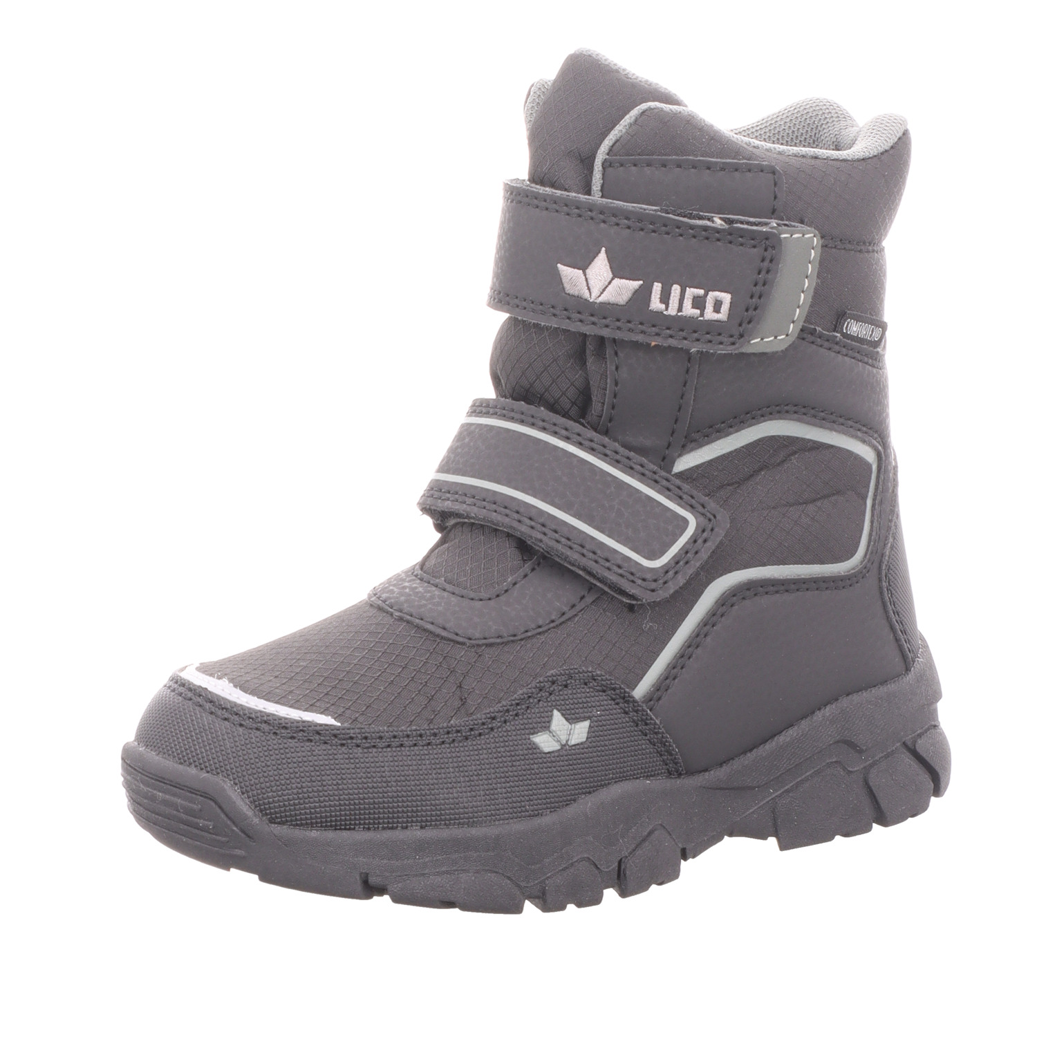 Lico Kinder-Jungen-Outdoor-Allwetterstiefel gefüttert Schwarz-Grau