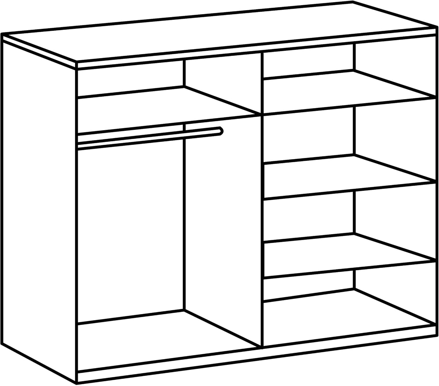 Wimex Schlafzimmer Set Nora, bestehend aus Bett, Nachschrank-Set und Kleiderschrank, Liegefläche 160 x 200 cm, Weiß/ Absetzung Anthrazit