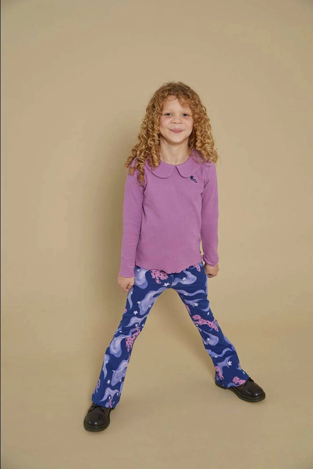 Jubel longsleeve violet rib gebreid