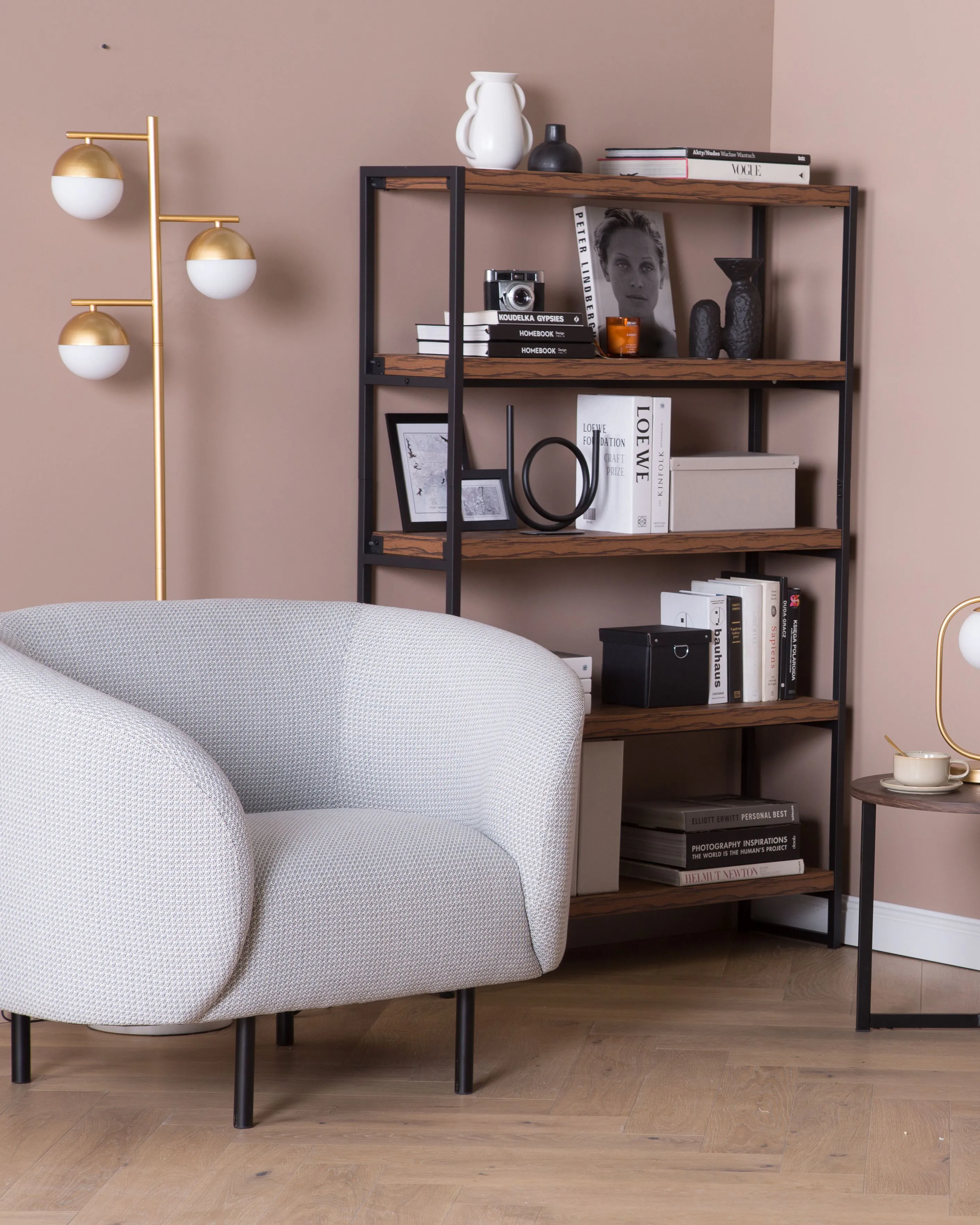 Fauteuil LOEN Stof Zwart/wit