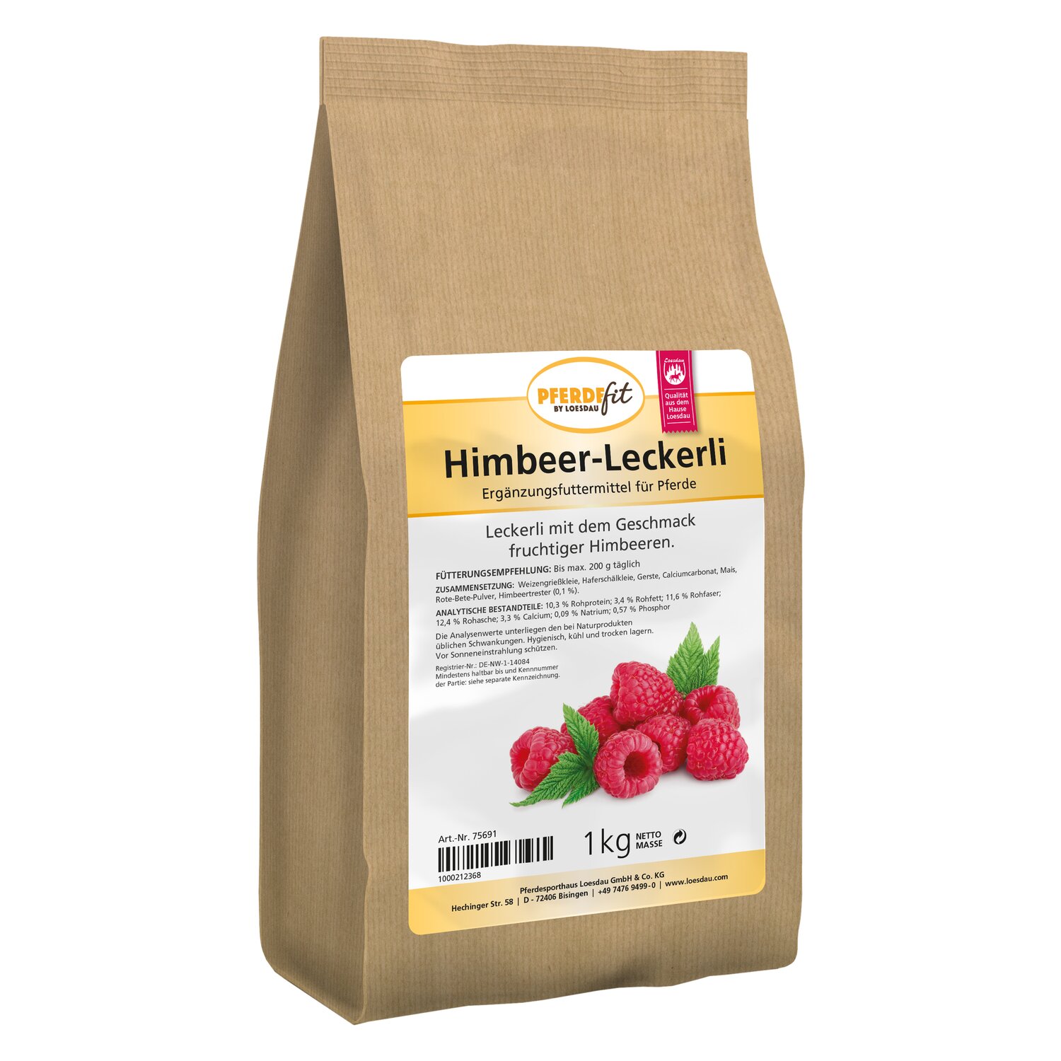 PFERDEfit by Loesdau Himbeer-Leckerli  - 1 kg