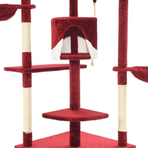 Arranhador para Gatos Vermelho e Branco