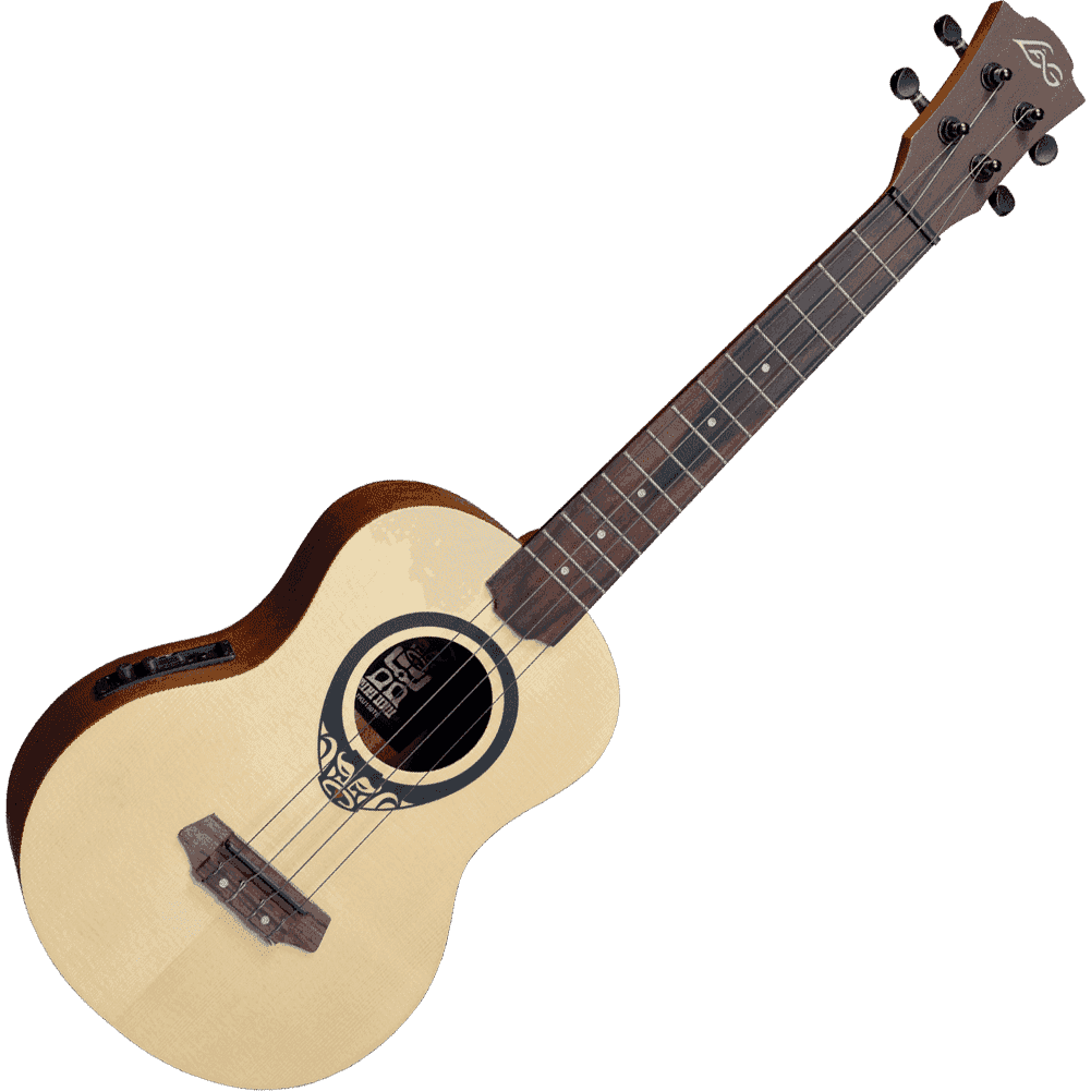LAG Guitars Tiki Uku 150 TKU150TE elektrisch-akoestische thinline tenor ukelele met gigbag