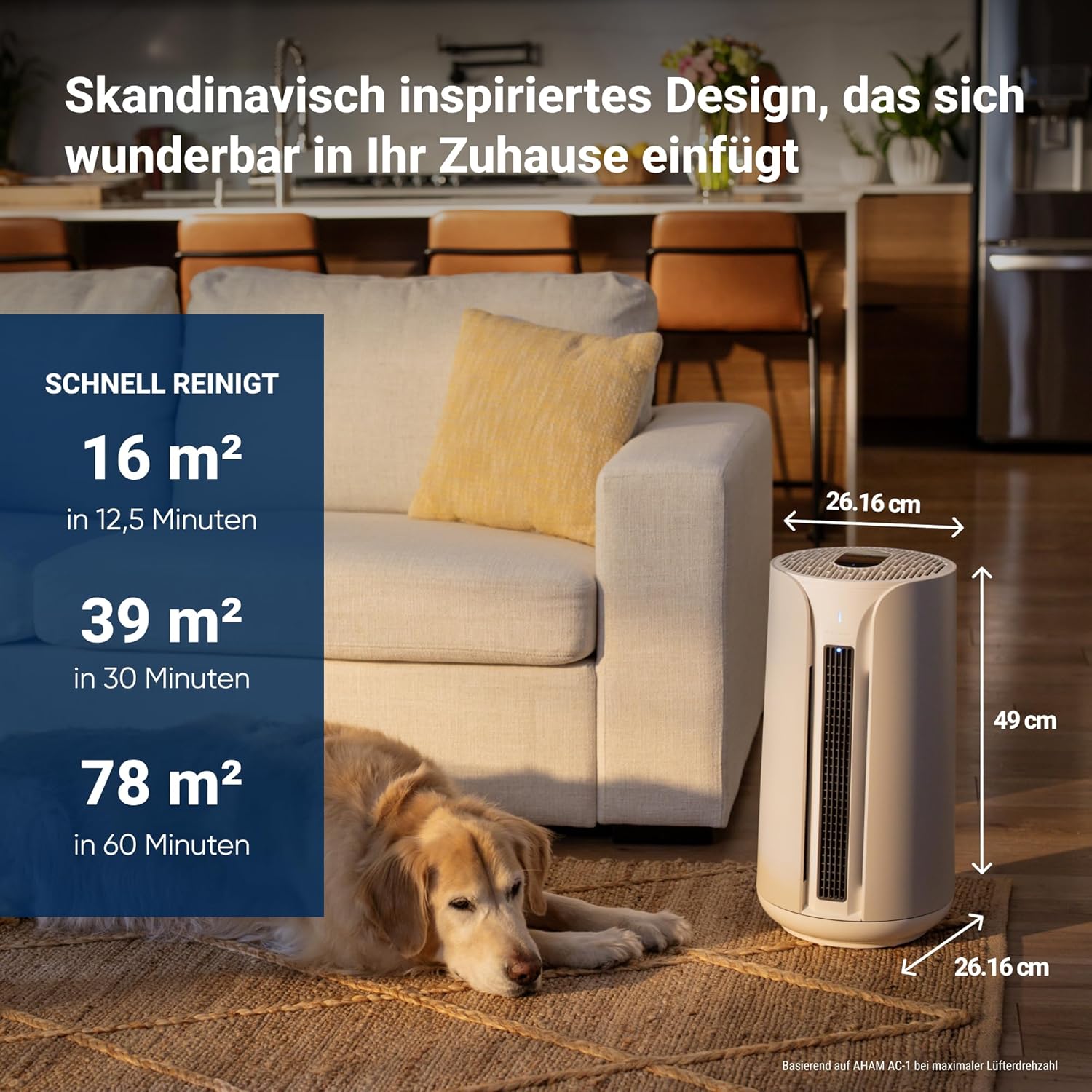 BLUEAIR 3-in-1 Luftreiniger: Kühlen, Heizen, Reinigen – HEPA Silent Luftreiniger für Zuhause, Haustiere, Allergien, Staub, Rauch, Gerüche, Blueair ComfortPure T10i
