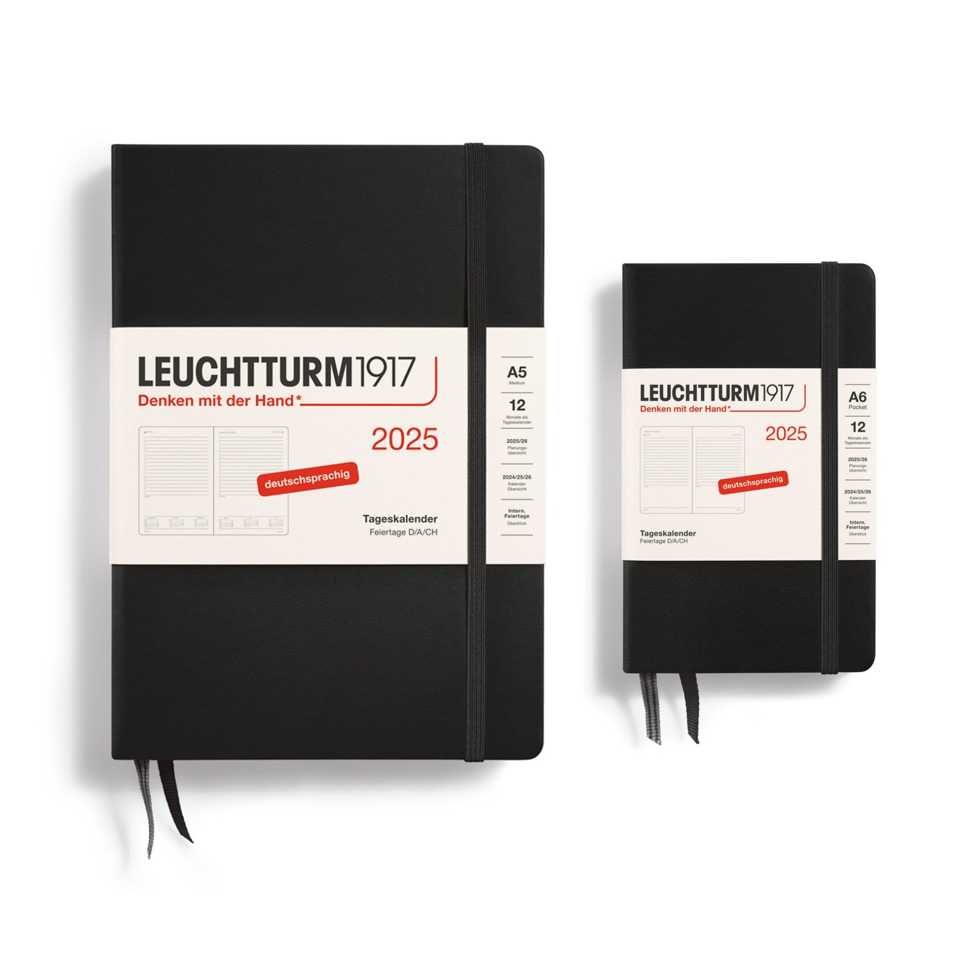 Leuchtturm Tageskalender 12 Monate