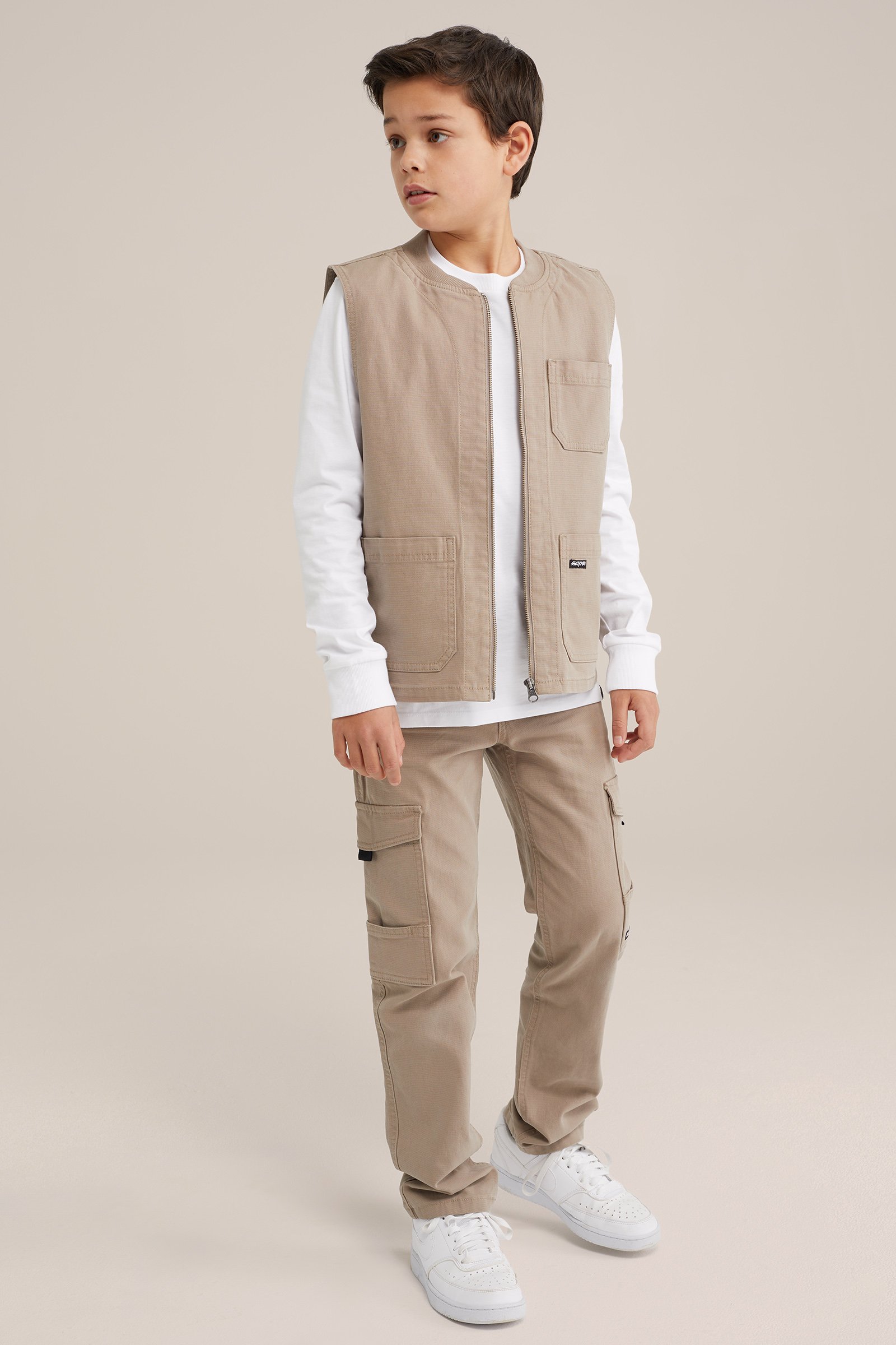 Jongens T-shirt met opdruk WE Fashion Wit