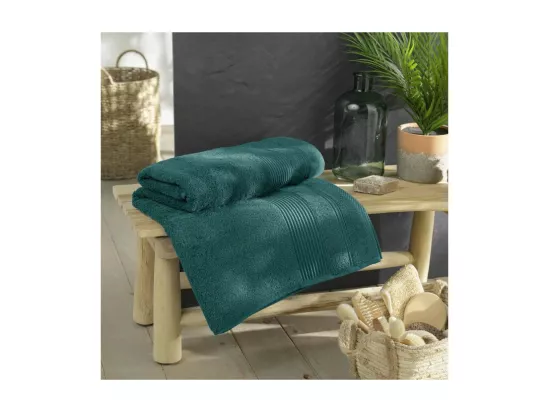 Drap de Bain 90 x 150 cm Tendresse Emeraude - Eponge Unie