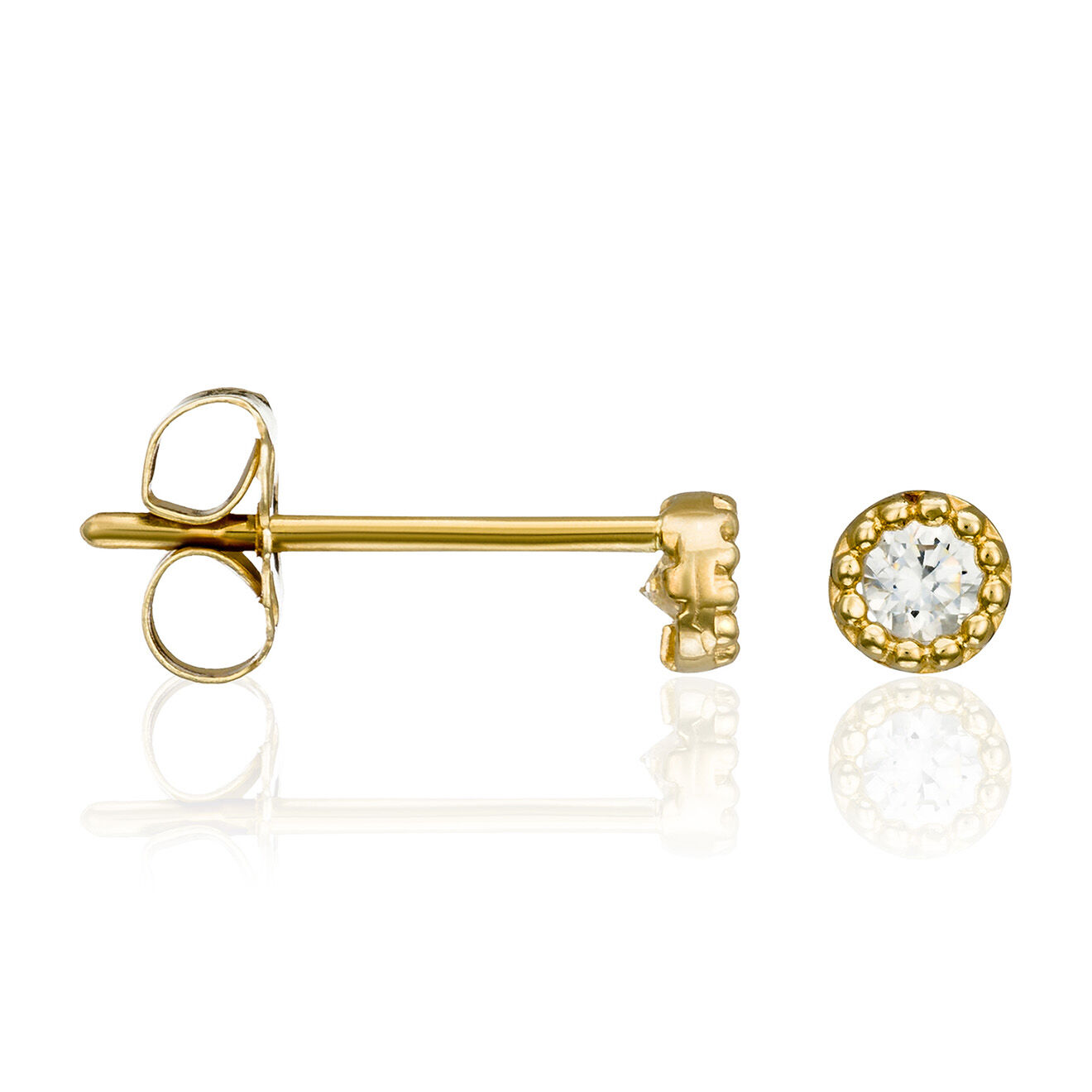 Instant d'Or Boucles d'oreilles Petits Ronds or jaune