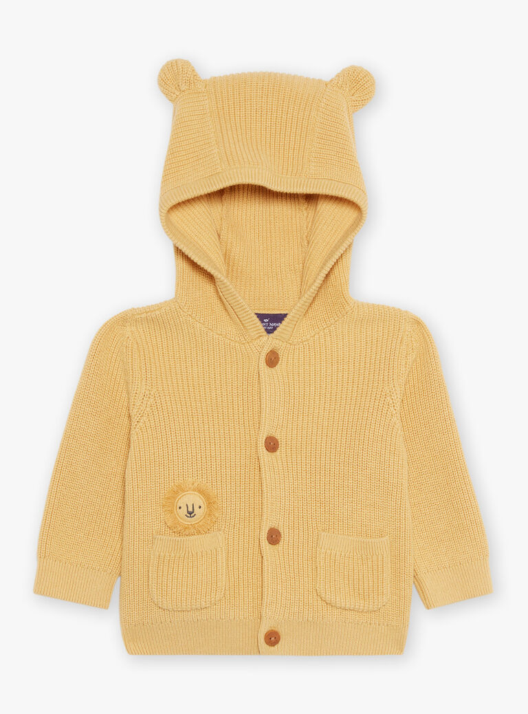 Gilet à capuche jaune