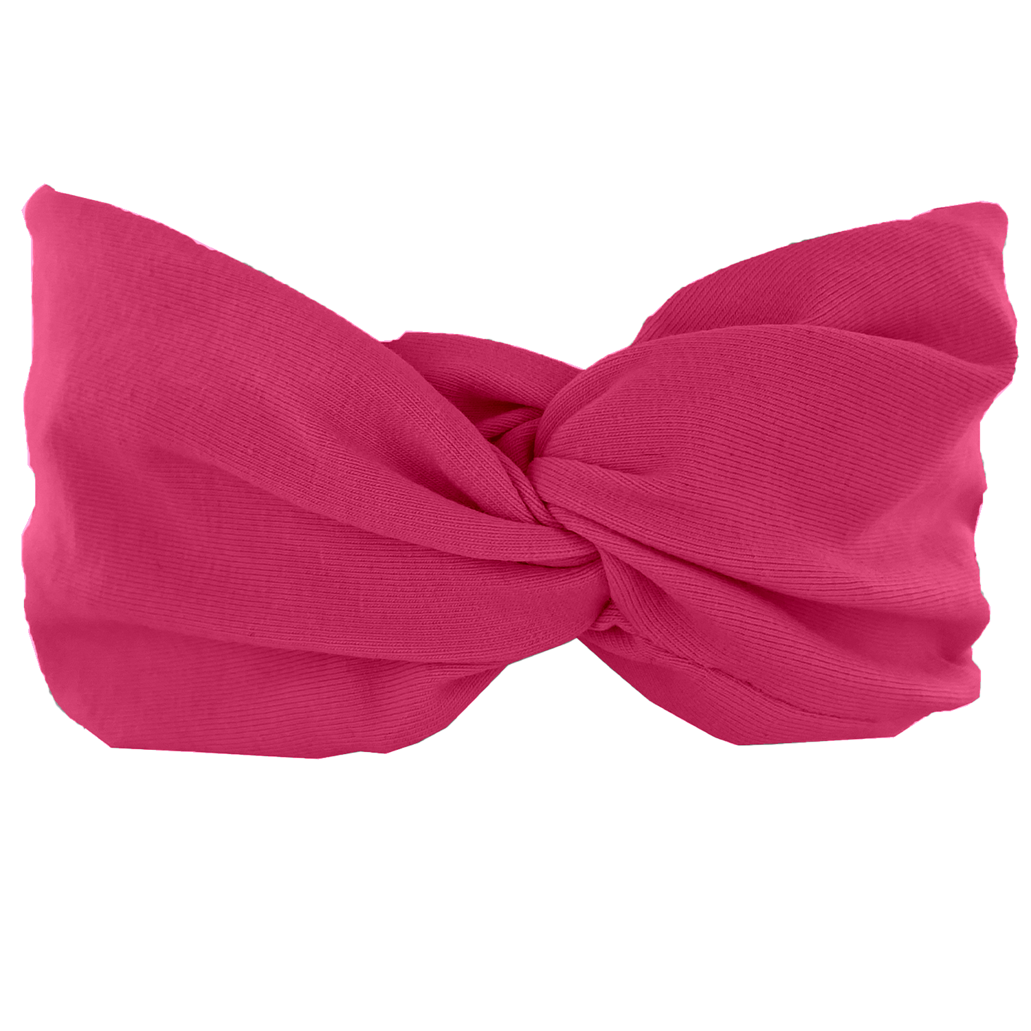 Bandeau Jersey Croisé Enfant Fuchsia