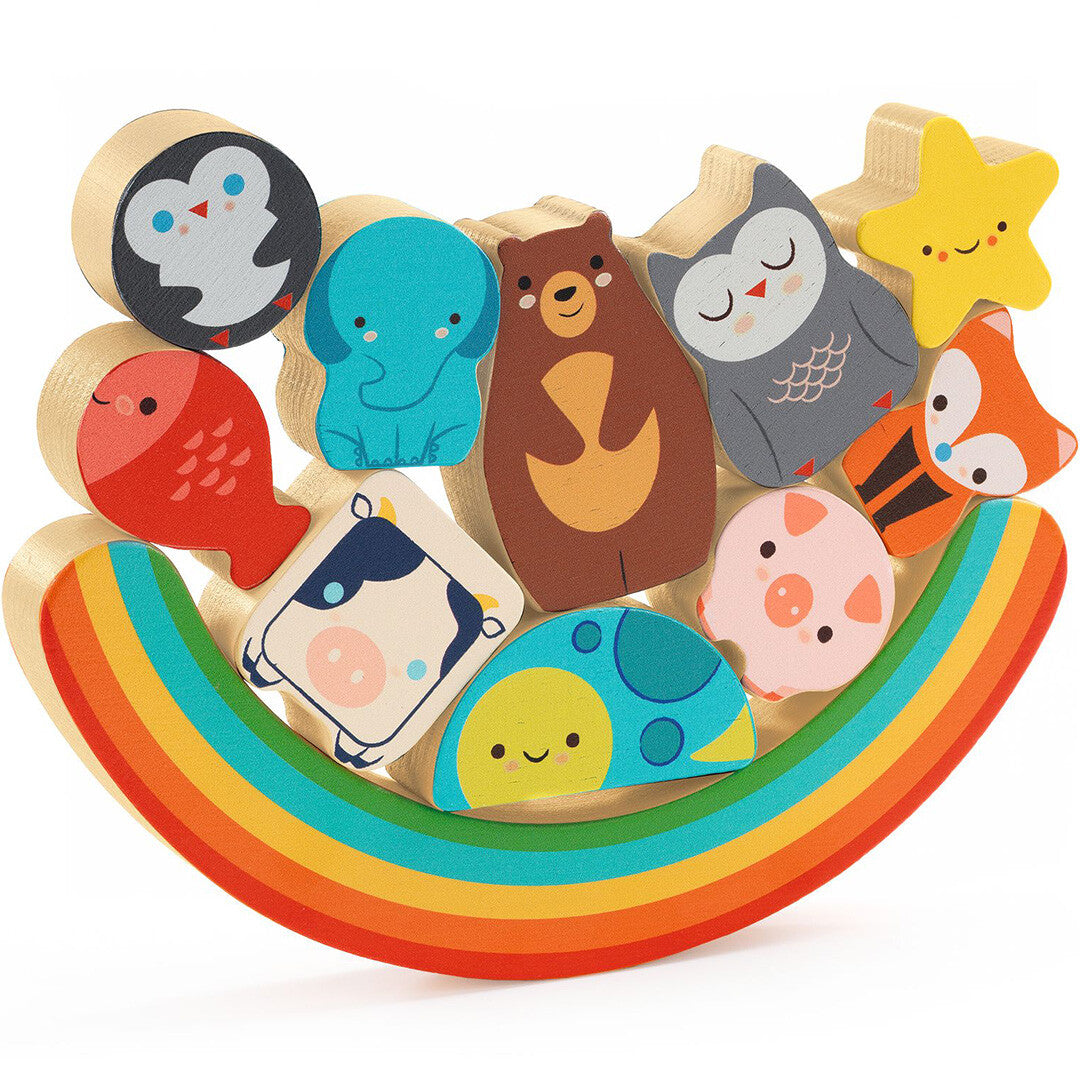Djeco puzzel en balanceerspel - rainbow - 11st