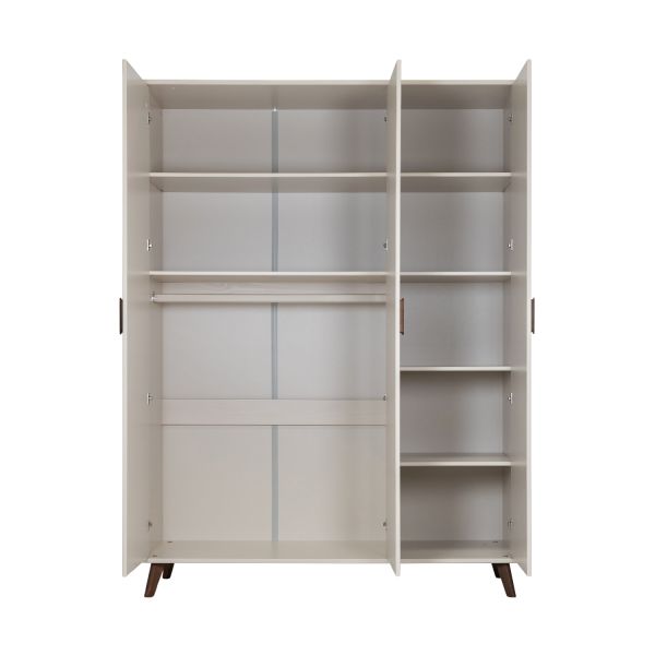 Europe Baby Olivia Kledingkast - 3-Deurs - Oatmeal - Retro