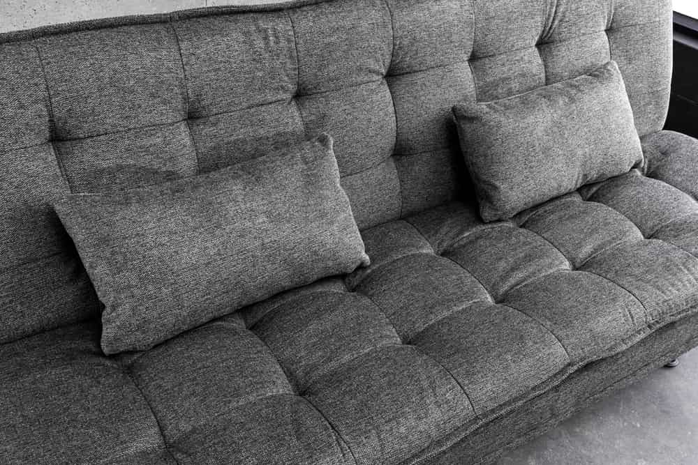 Modernes Schlafsofa JAZZ 190cm grau Strukturstoff 3-Sitzer Couch