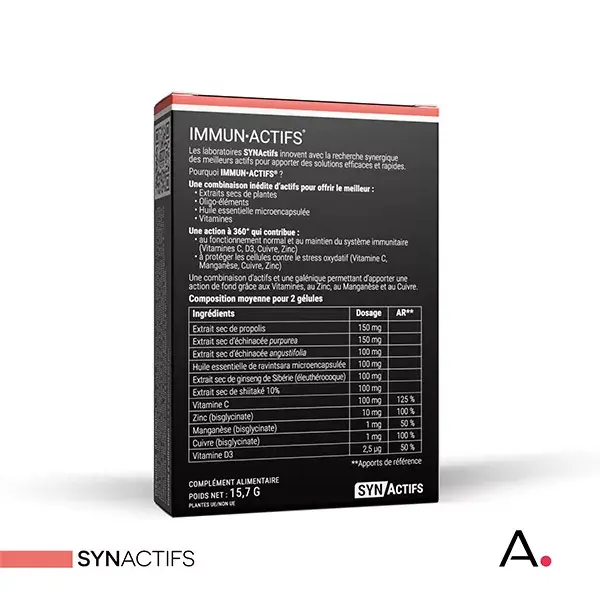 Aragan - Synactifs - Immunactifs® - Defesa Imune - Própolis - 30 cápsulas