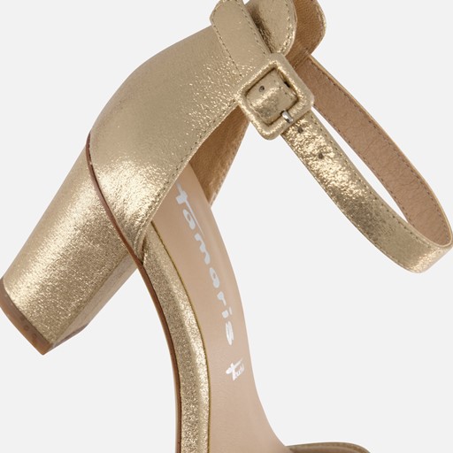 Tamaris Sandalen goud Textiel