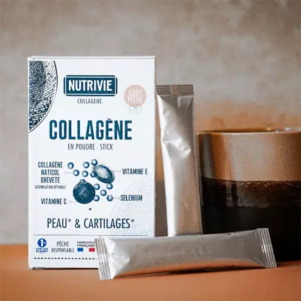 Kit de viagem com 20 sachês de colágeno Nutrivie