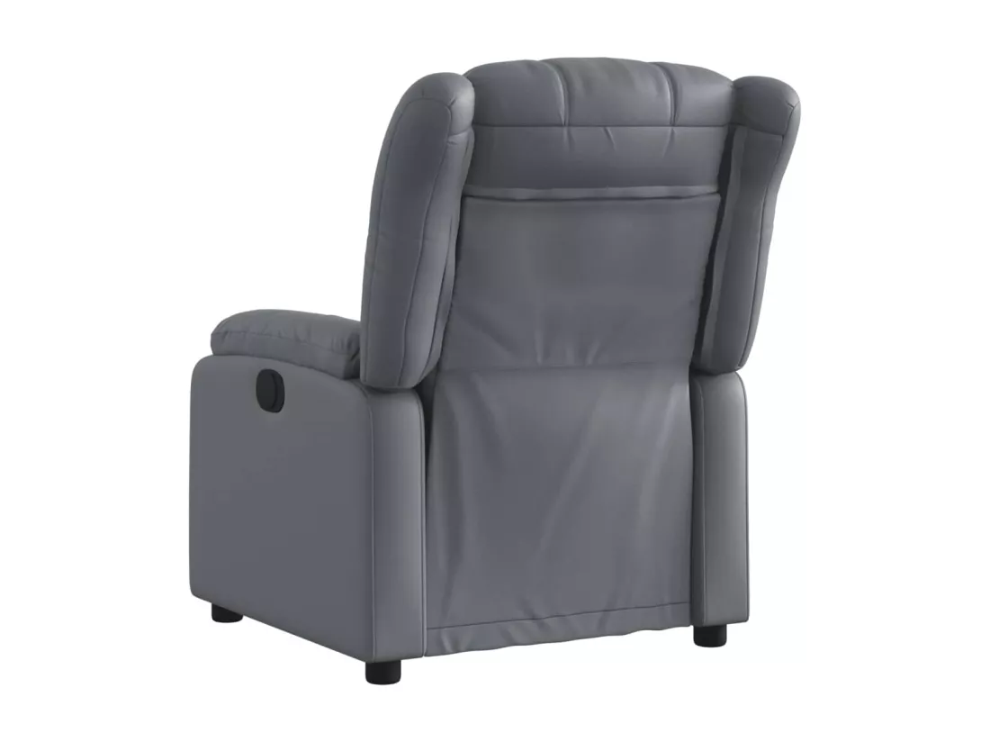 Fauteuil inclinable électrique Gris Similicuir