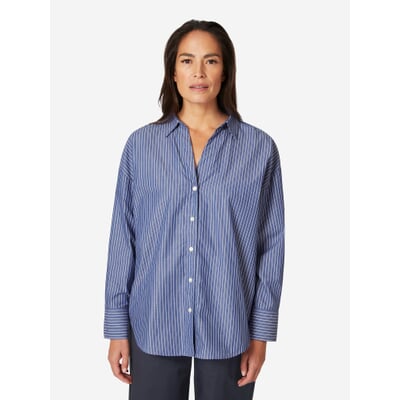 Damenbluse gestreift, Blau