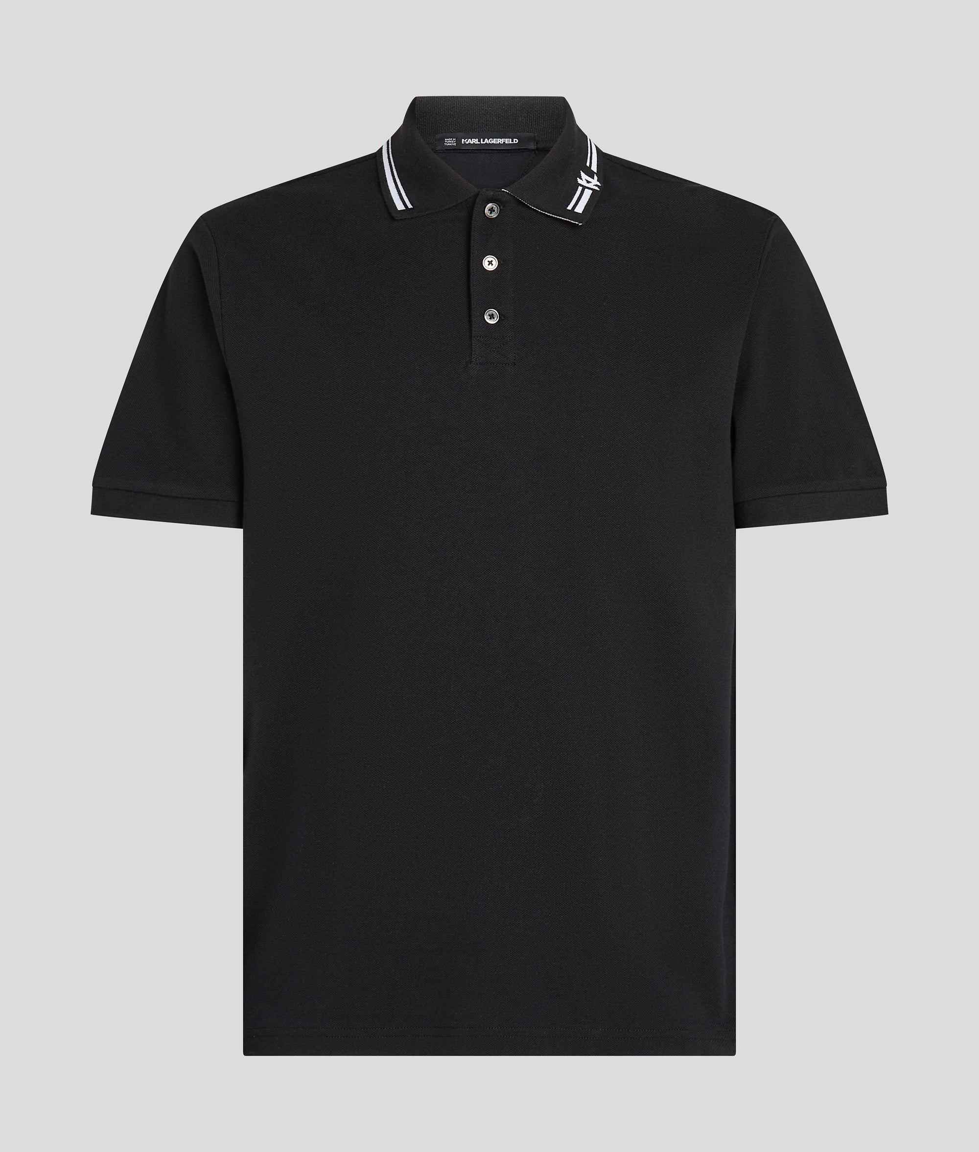 Poloshirt met contrasterende bies