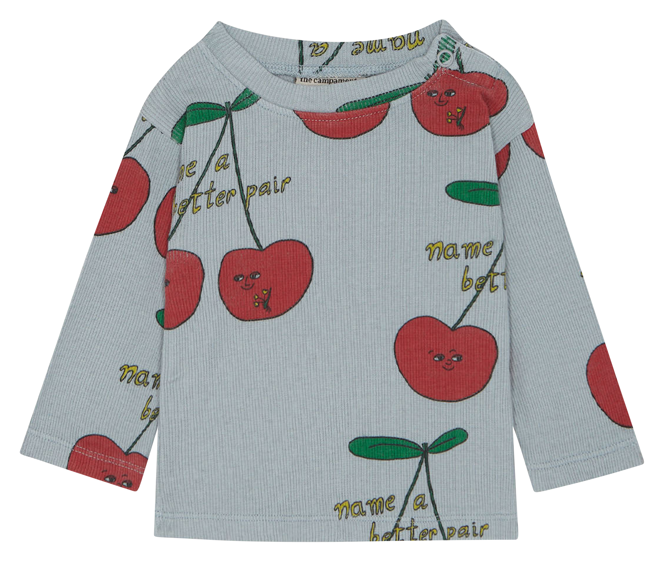 Tee-shirt col rond imprimé en coton bio | Bleu