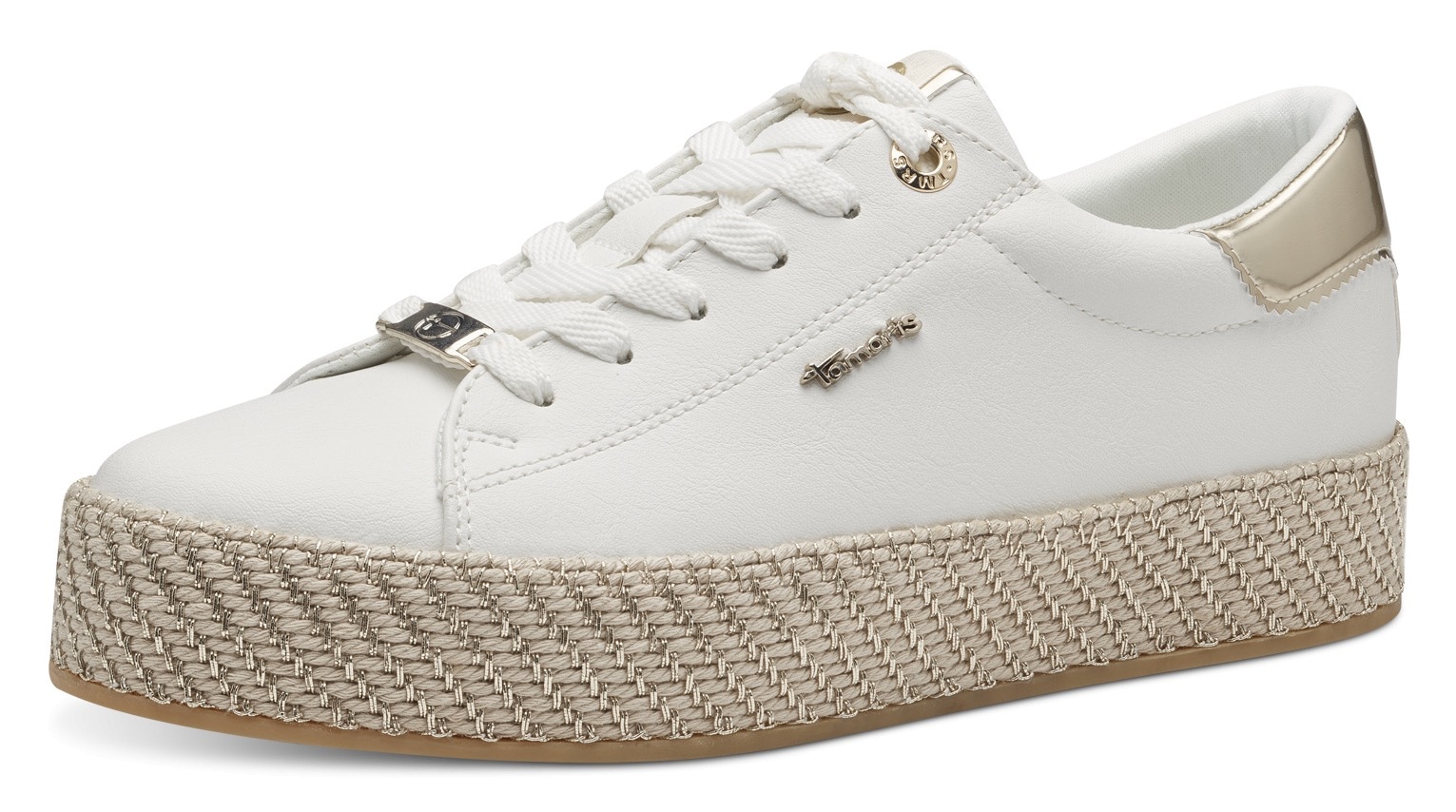 Tamaris Plateausneaker  , Freizeitschuh, Halbschuh, Schnürschuh mit Textilkordel am Plateau