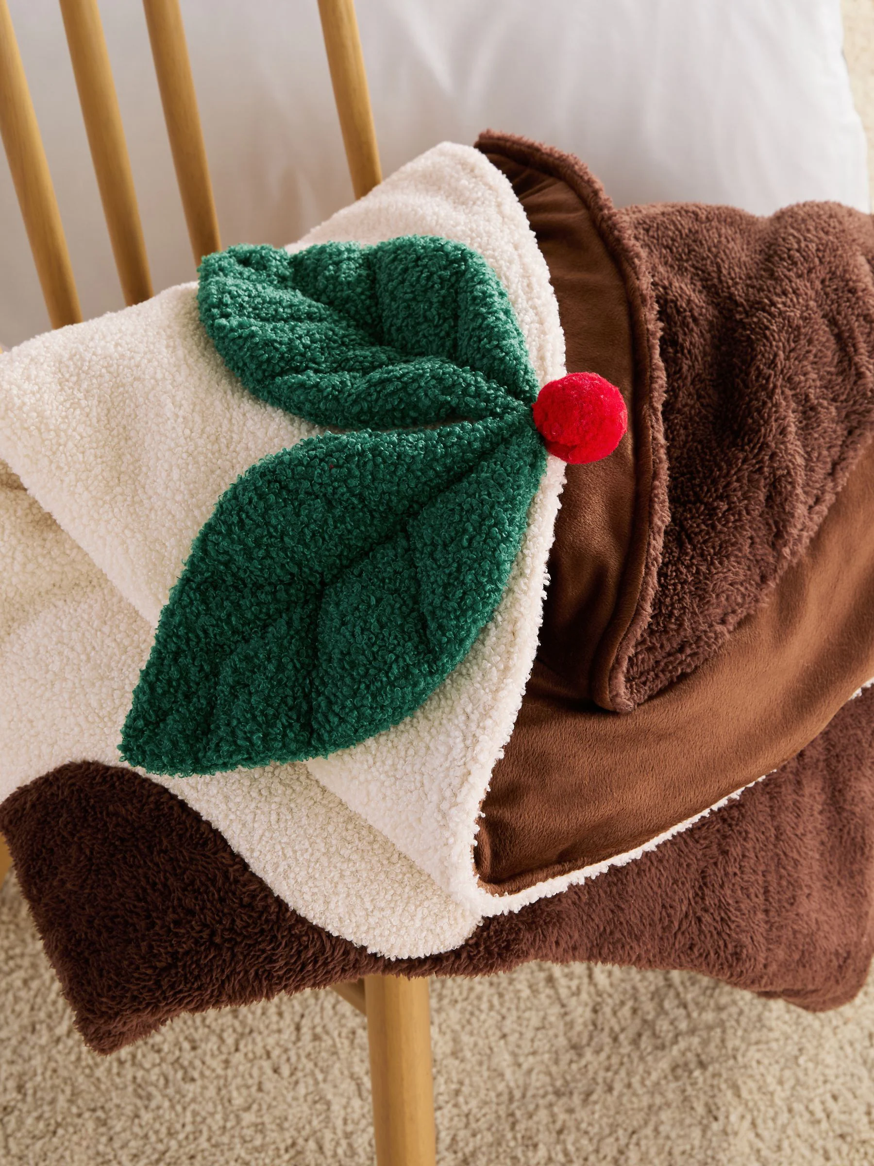 Christmas Pudding Shaped Throw