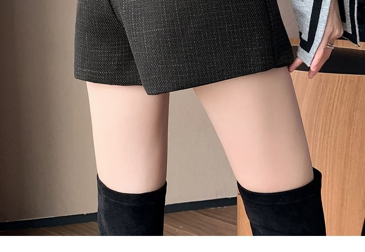 Coline - Hoge taille effen minirokje
