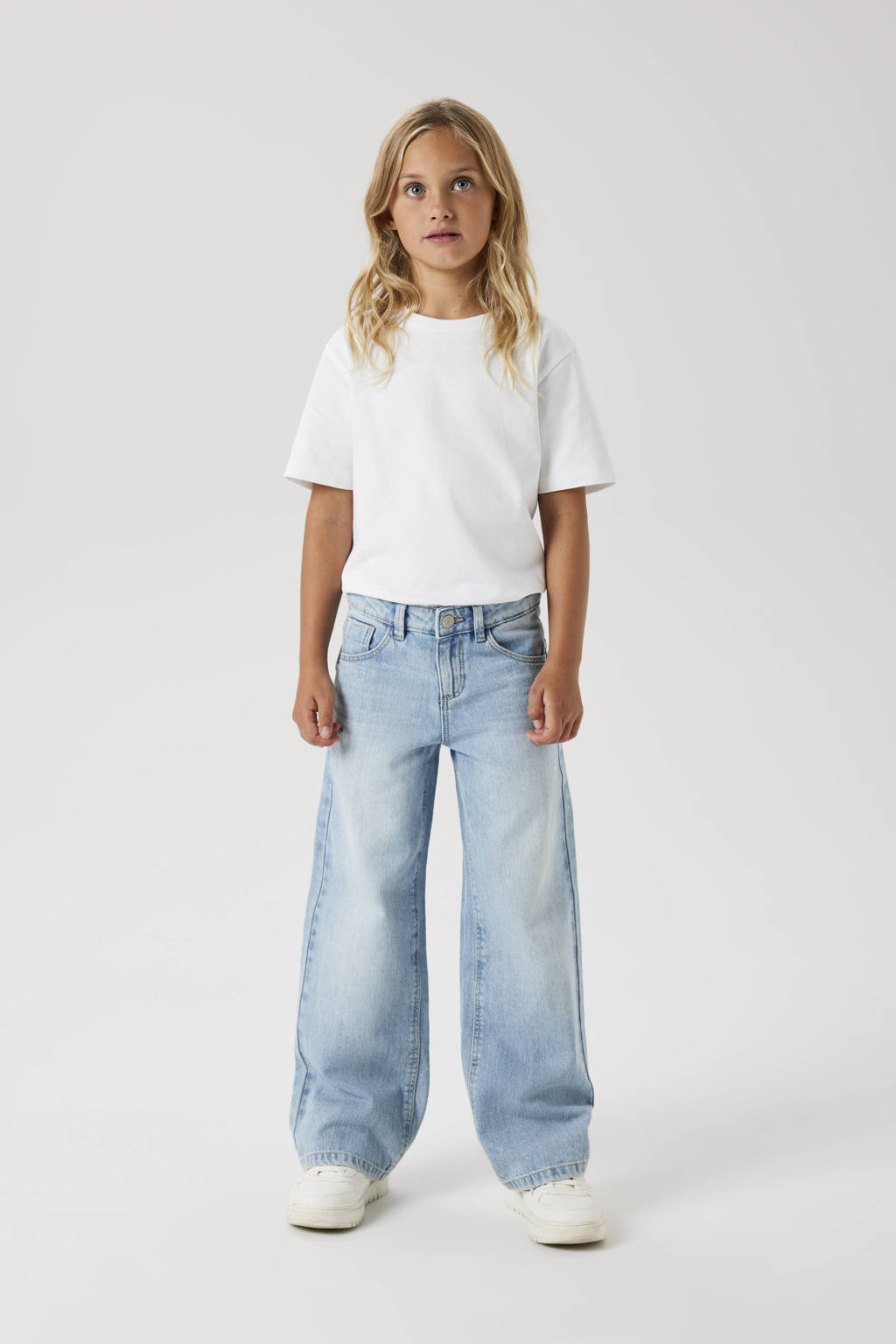 NAME IT wide leg jeans light blue bleached
