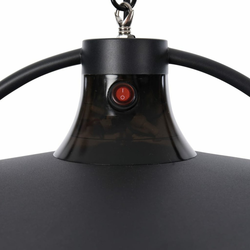 Chauffage suspendu retro 2100 w halogène noir rsh17