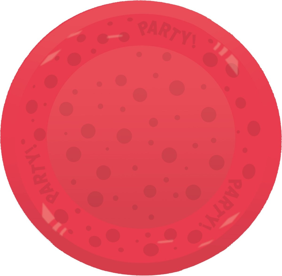 Party Bord Rood Semi Transparant 21cm