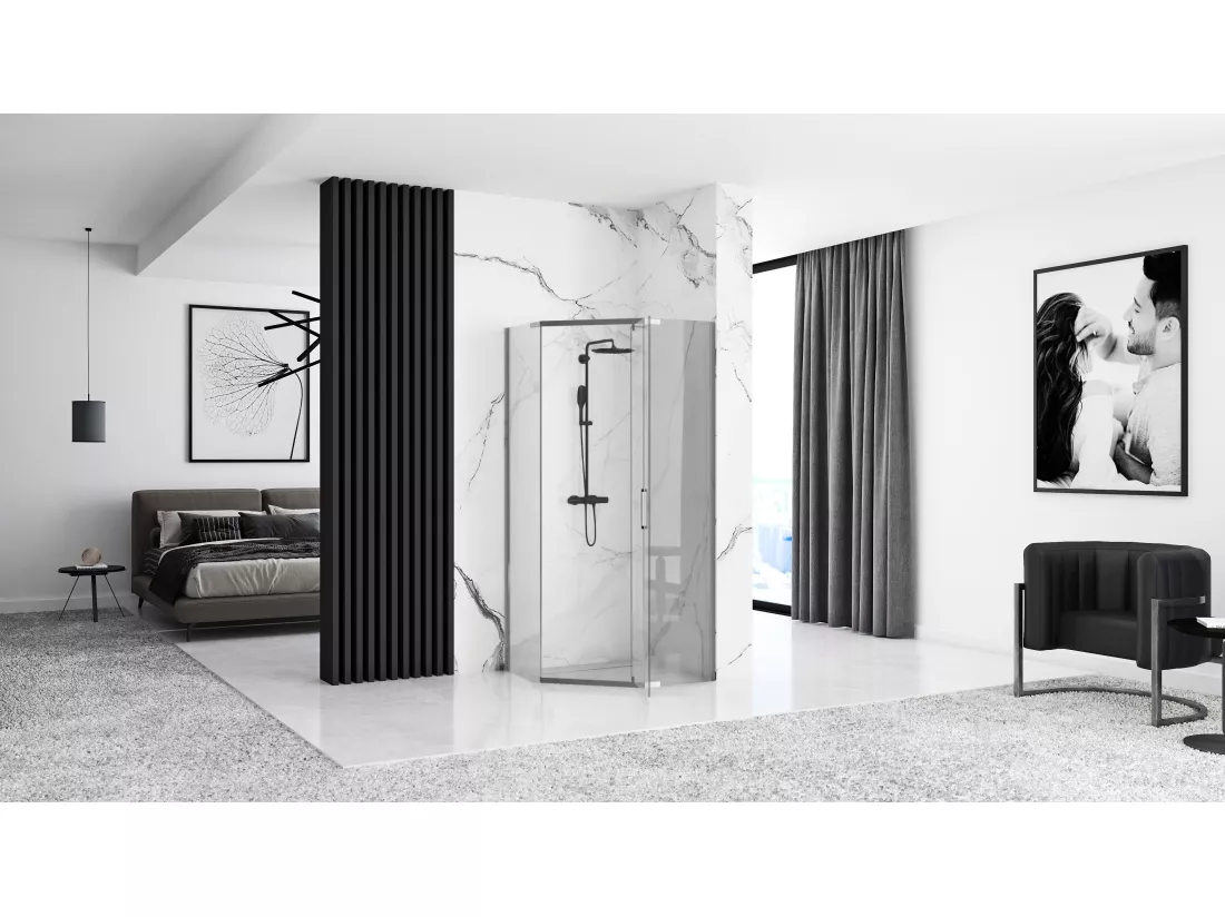 Cabine De Douche Rea Axin 90X90 Chrome