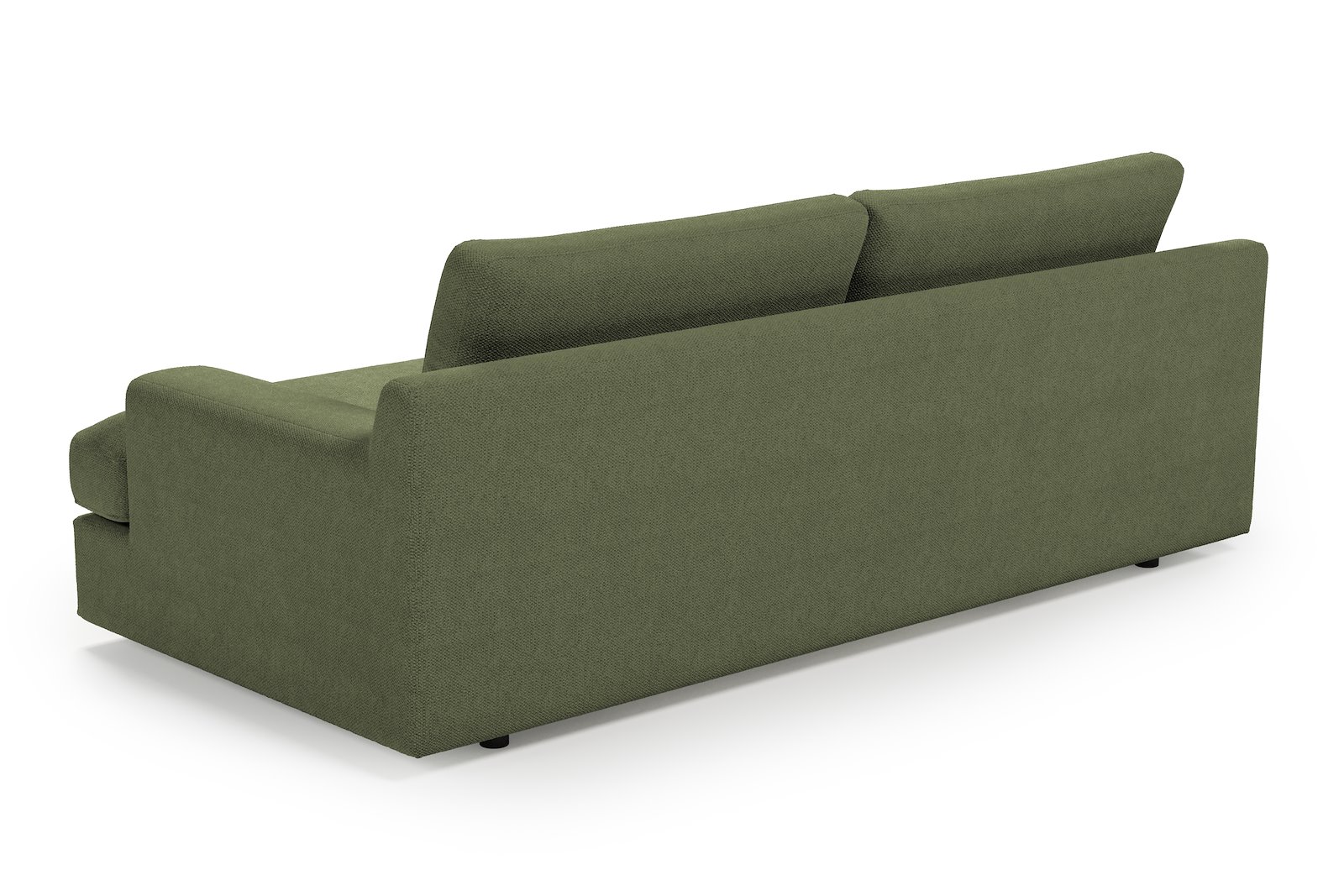 Roma 3-seter Tekstil Mito 55 Pale Green med sorte ben