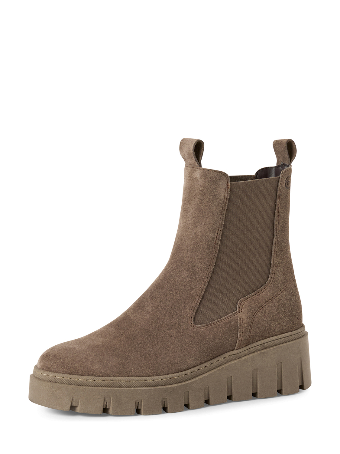Tamaris Brown Leather Wedge Chelsea